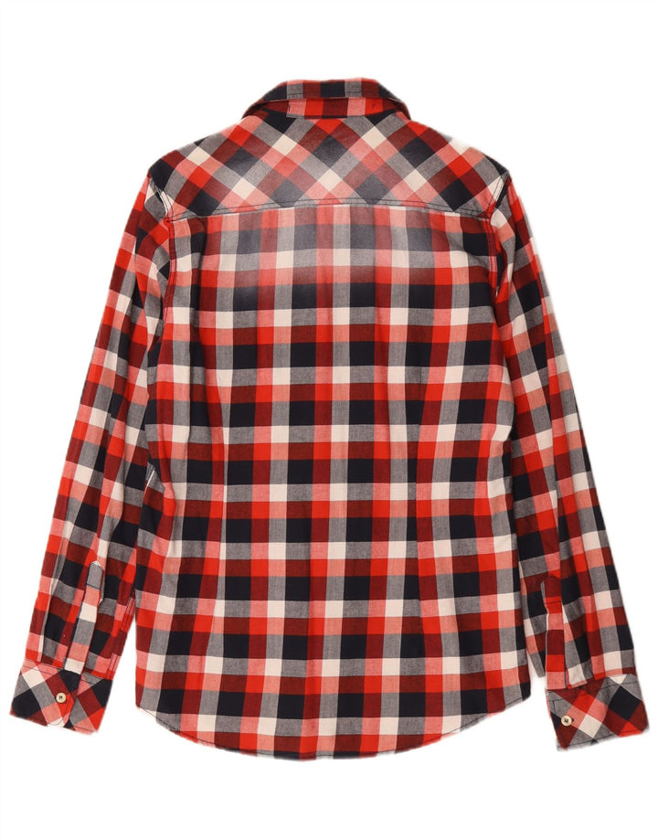 Scotch & Soda Herren Amsterdam Couture Flanellhemd Mittelrot karierte Baumwolle