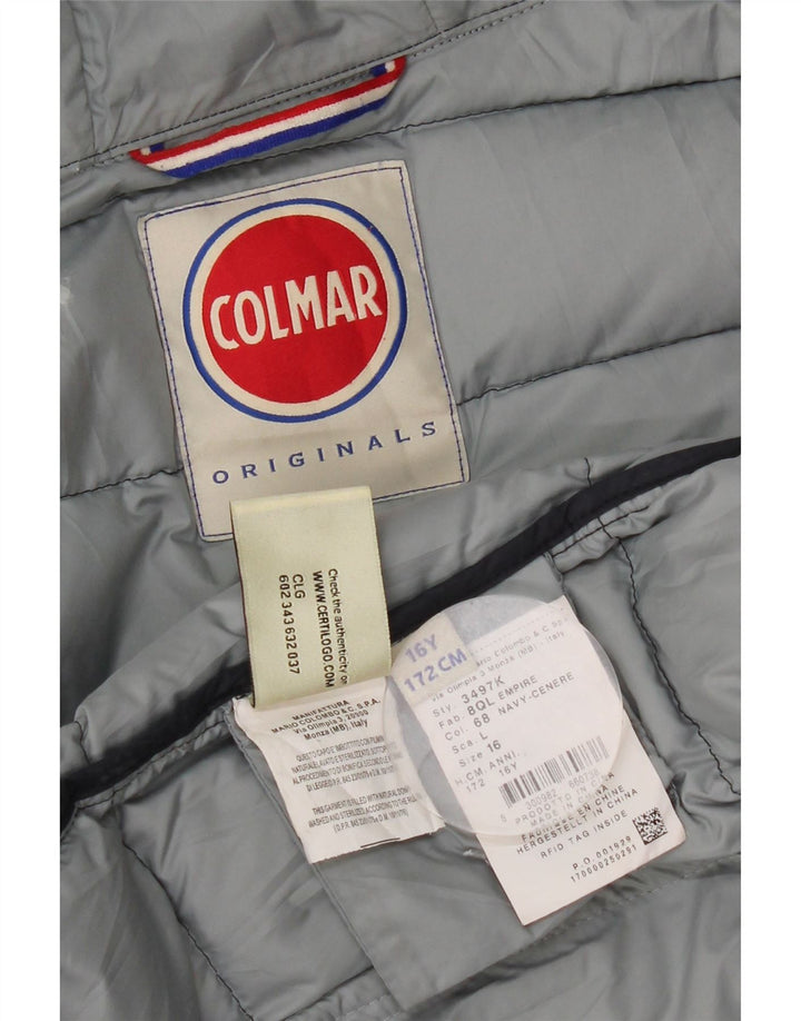 COLMAR Wattierte Jungenjacke mit Kapuze, 15–16 Jahre, marineblaues Polyester