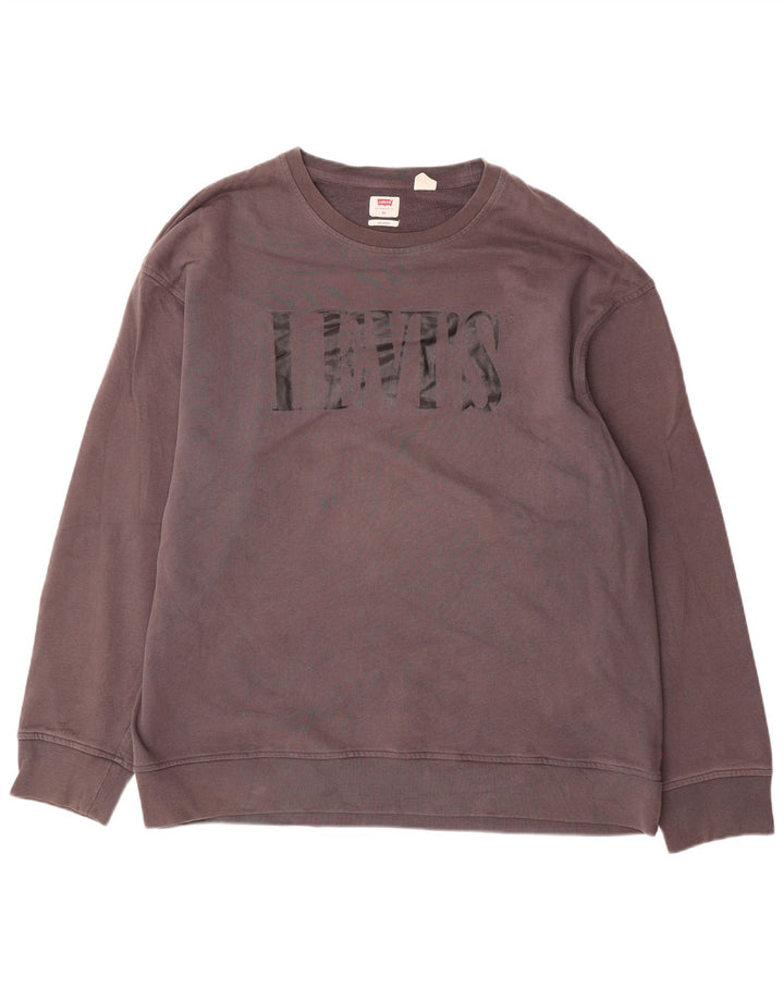 Levi's Herren Relaxed Graphic Sweatshirt Pullover XL Grau Baumwolle