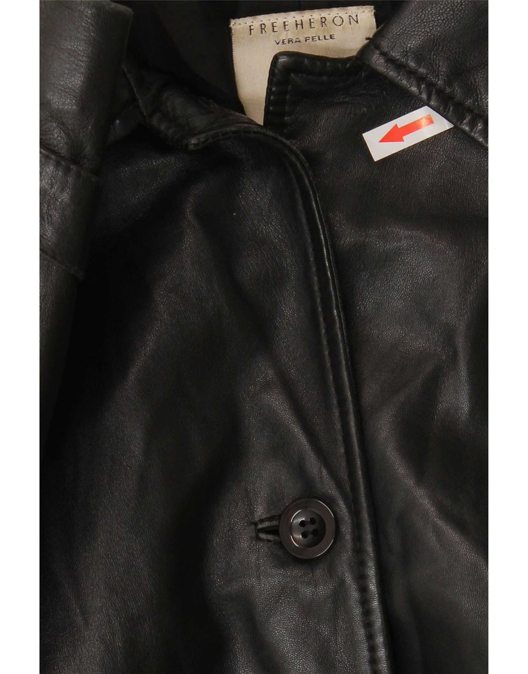 Conbipel Damen Free Heron Ledermantel IT 46 Large Schwarz