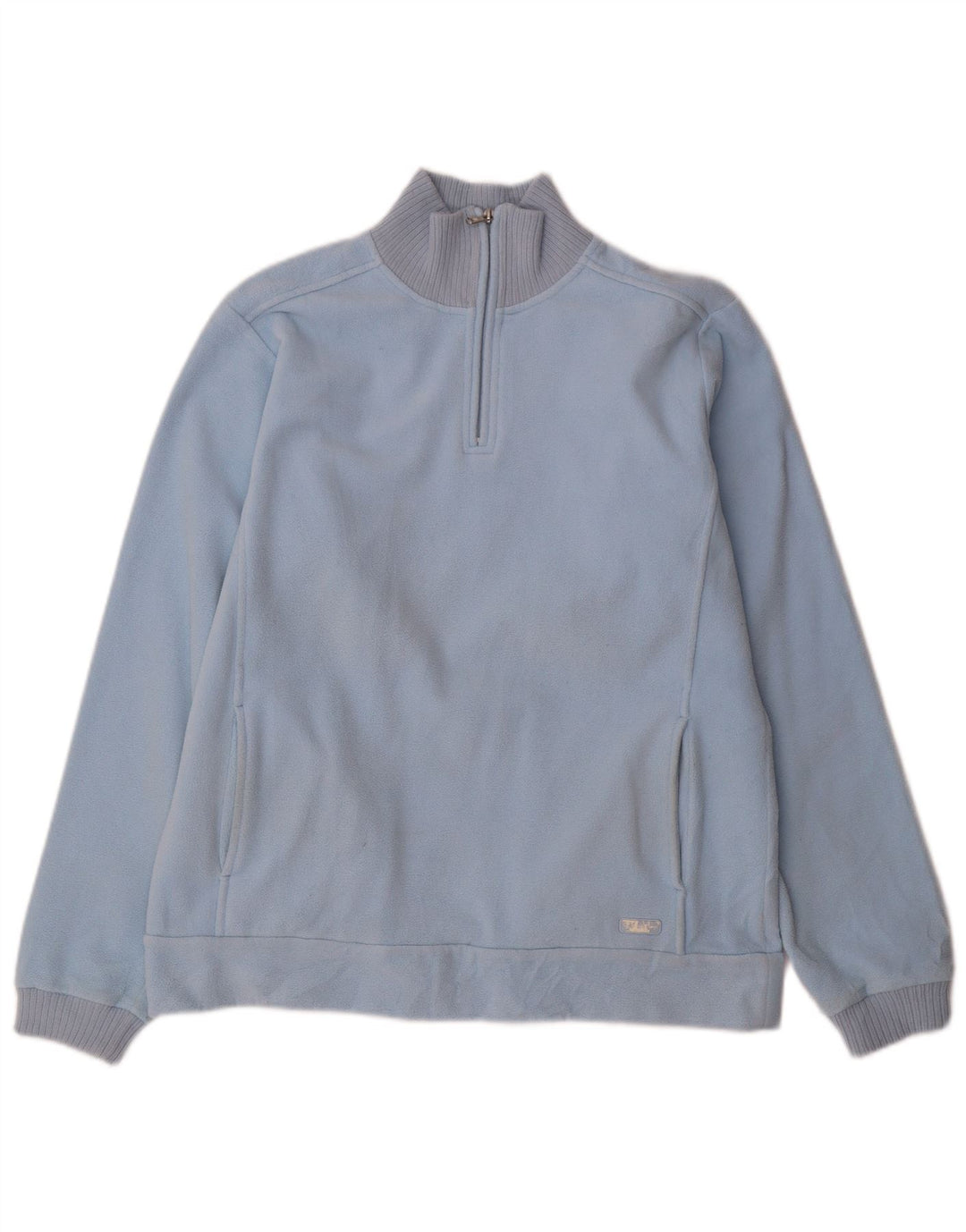Champion Damen-Fleecepullover mit Reißverschluss am Hals, UK 16, Größe L, Blau, Polyester