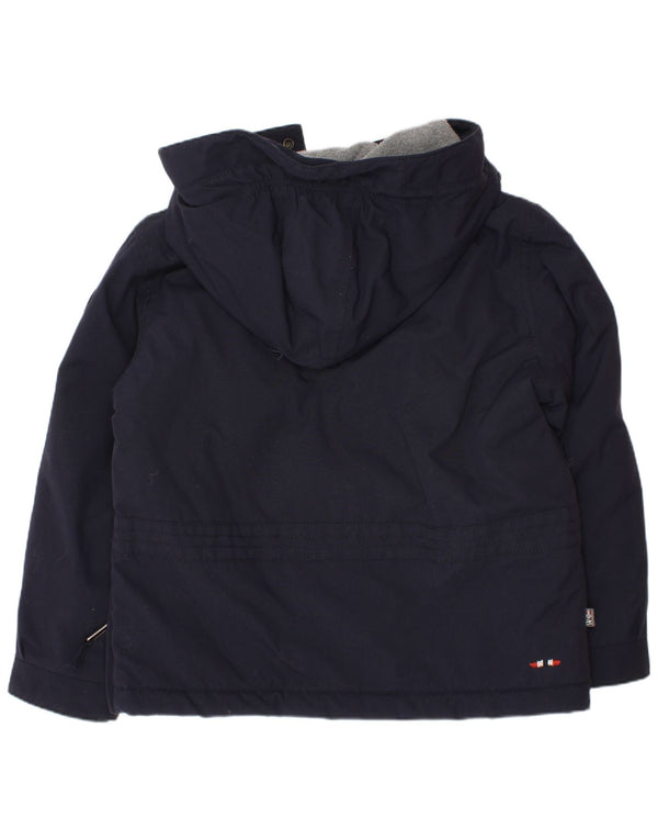Napapijri Jungen Anorakjacke mit Kapuze und Geographic Graphic, 5–6 Jahre, Marineblau