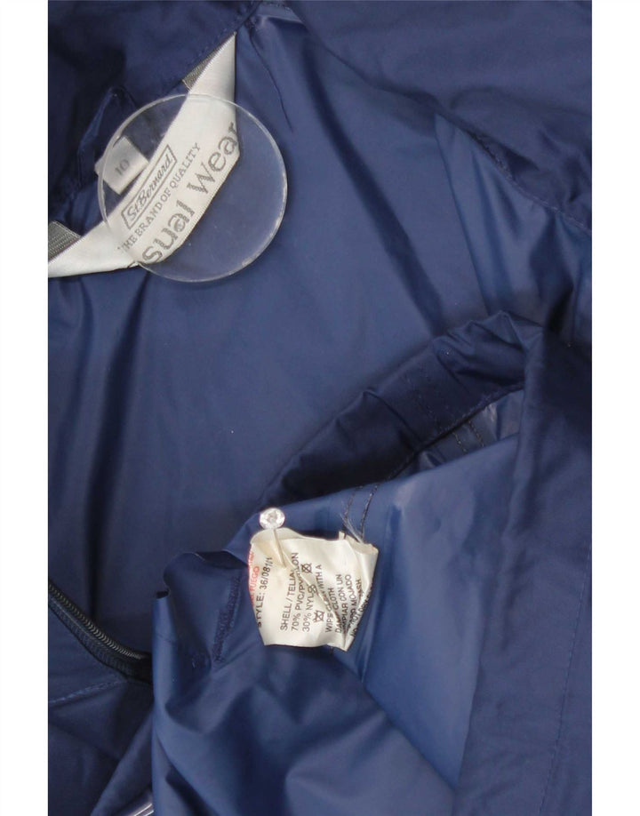 St. Bernard Damen-Regenjacke mit Kapuze, übergroß, Größe S, Marineblau, PVC