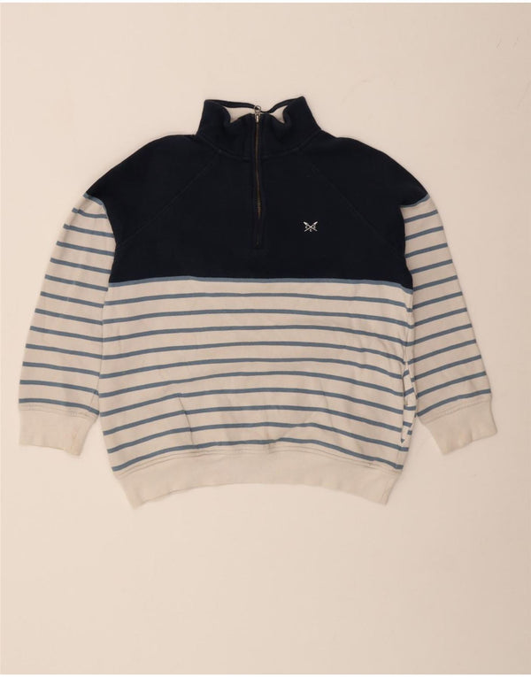 Crew Clothing Damen-Sweatshirt-Pullover, Größe M, Marineblau, gestreift, UK 12