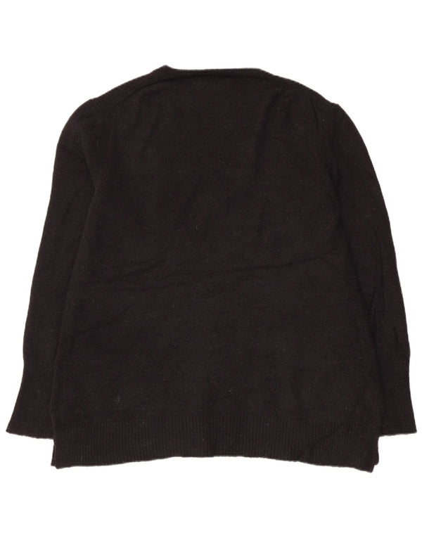 J. Crew Damen-Pullover mit V-Ausschnitt, UK 16, Größe L, schwarzes Nylon