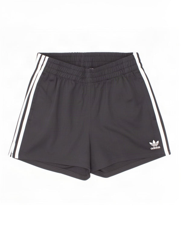 Adidas Damen Sportshorts UK 8 Small Schwarz Polyester