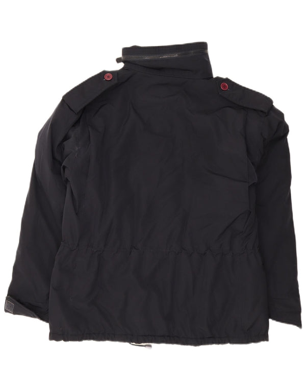 Alberto Aspesi Herren-Militär-Jacke, gepolstert, Größe 36, Schwarz
