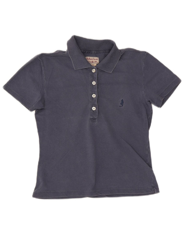 Marlboro Classics Damen Poloshirt UK 18 XL Marineblau Baumwolle