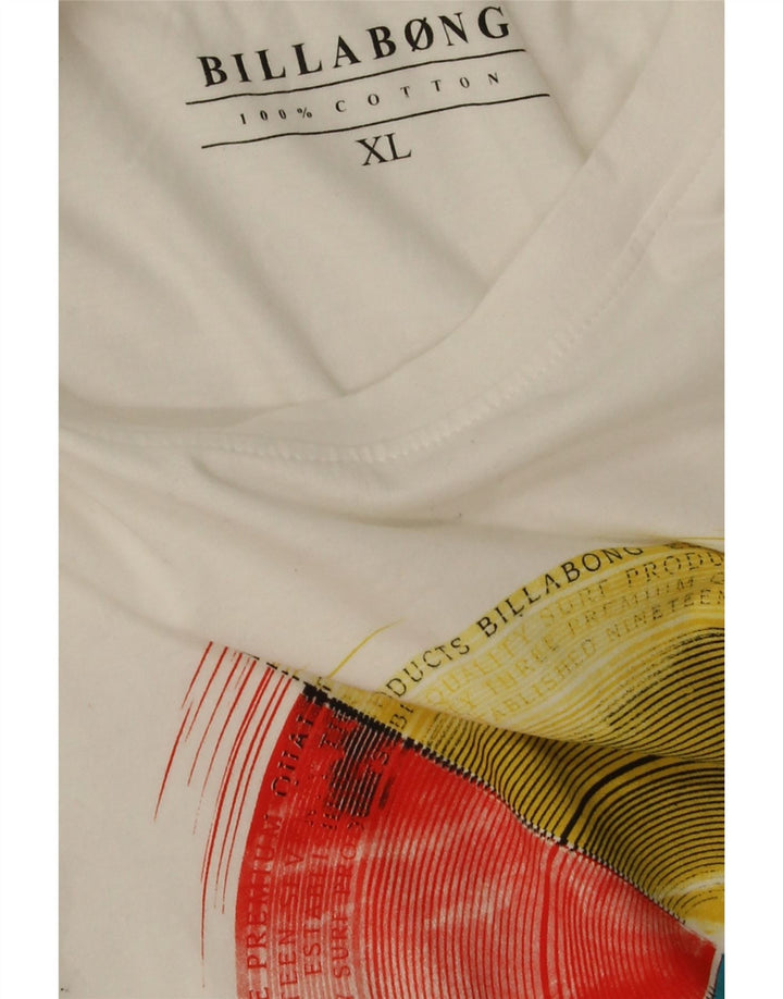 Billabong Herren Graphic Top Langarm XL Weiße Baumwolle