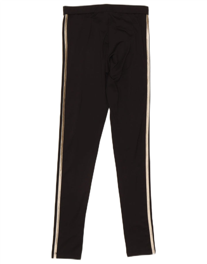 Adidas Damen Leggings UK 8 Small Schwarz Polyester