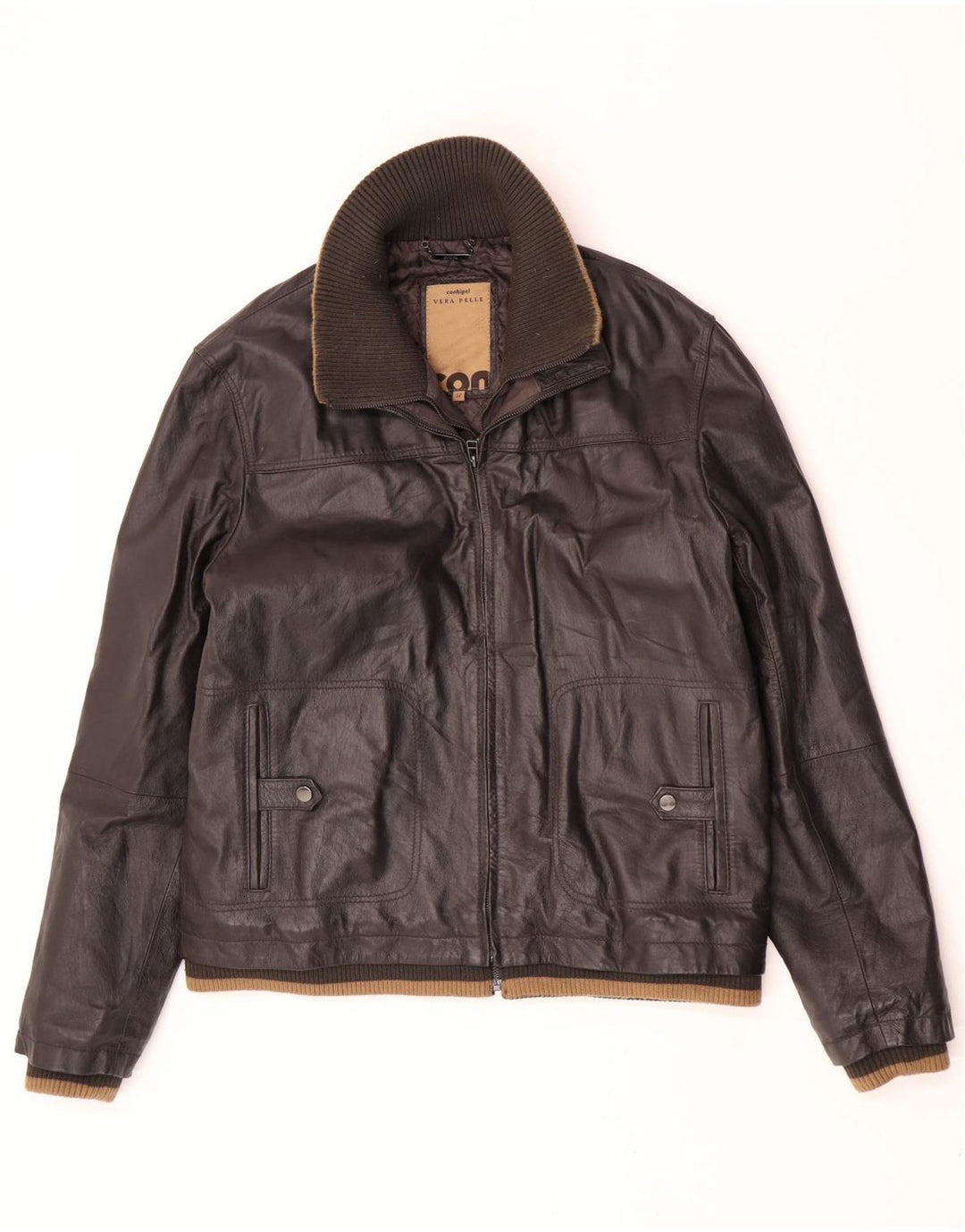 Conbipel Herren Lederjacke IT 52 XL Braunes Leder