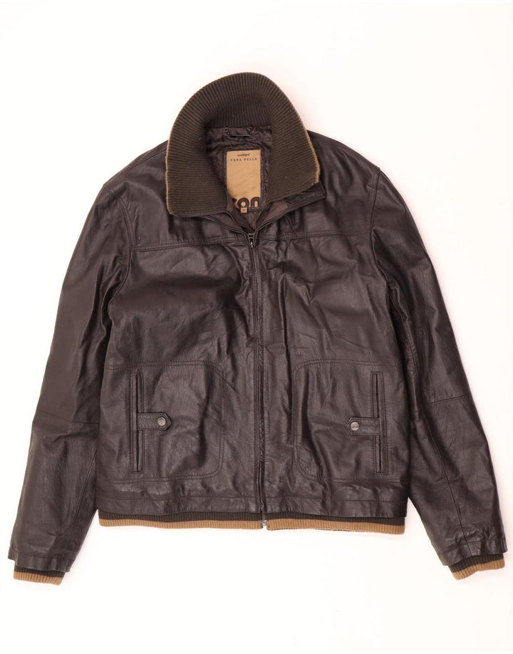 Conbipel Herren Lederjacke IT 52 XL Braunes Leder