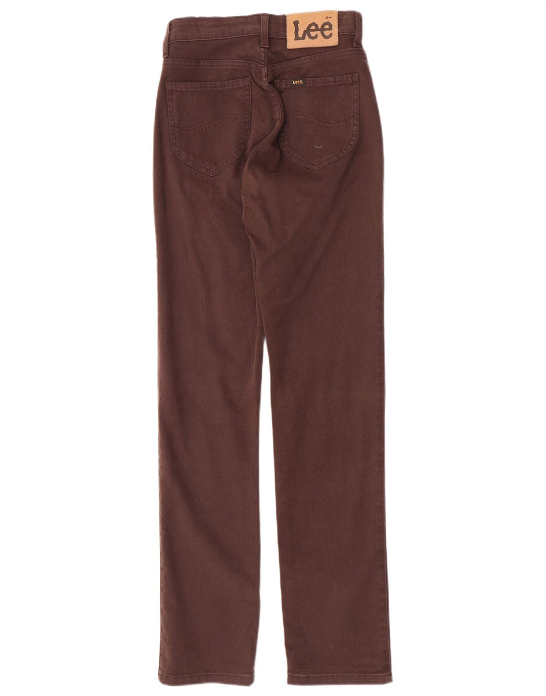 Lee Damen Straight Jeans W27 L31 Braune Baumwolle