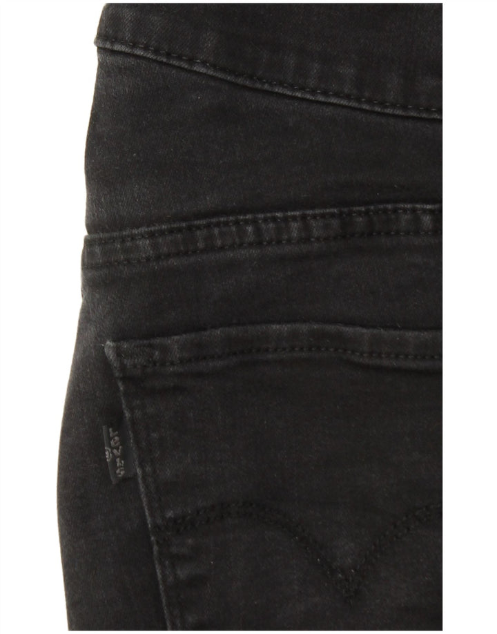 Levi's Damen 314 Shaping Straight Jeans W33 L30 Schwarze Baumwolle