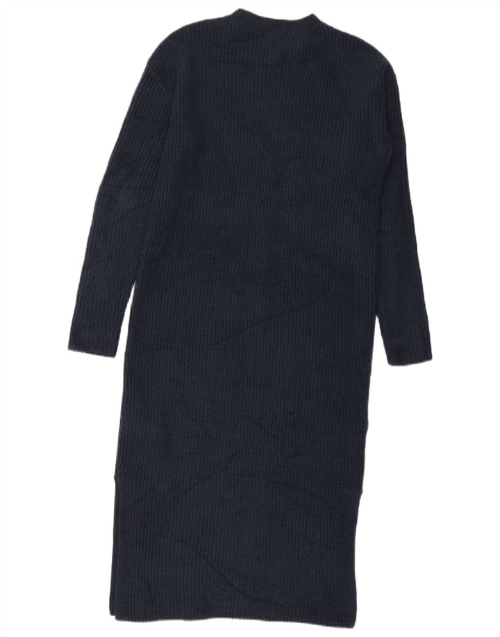 Marks & Spencer Langarm-Pulloverkleid für Damen, Größe S, Marineblau, Polyester