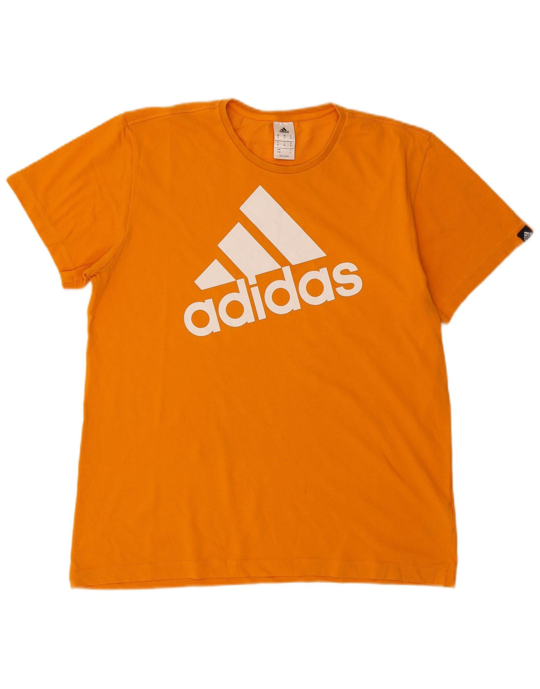 Adidas Herren Grafik T-Shirt Top Mittelorange Baumwolle