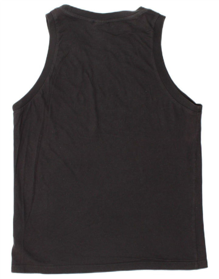 ADIDAS Mens Graphic Vest Top Medium Black Cotton