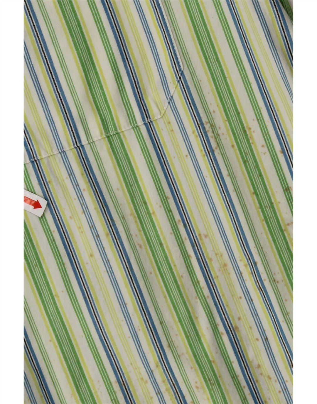 INVICTA Herren-Kurzarmhemd, groß, grün gestreift, Baumwolle