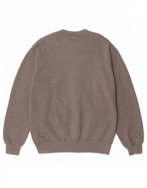 Lee Womens Sweatshirt Jumper UK 14 Medium Grey Flecked Cotton