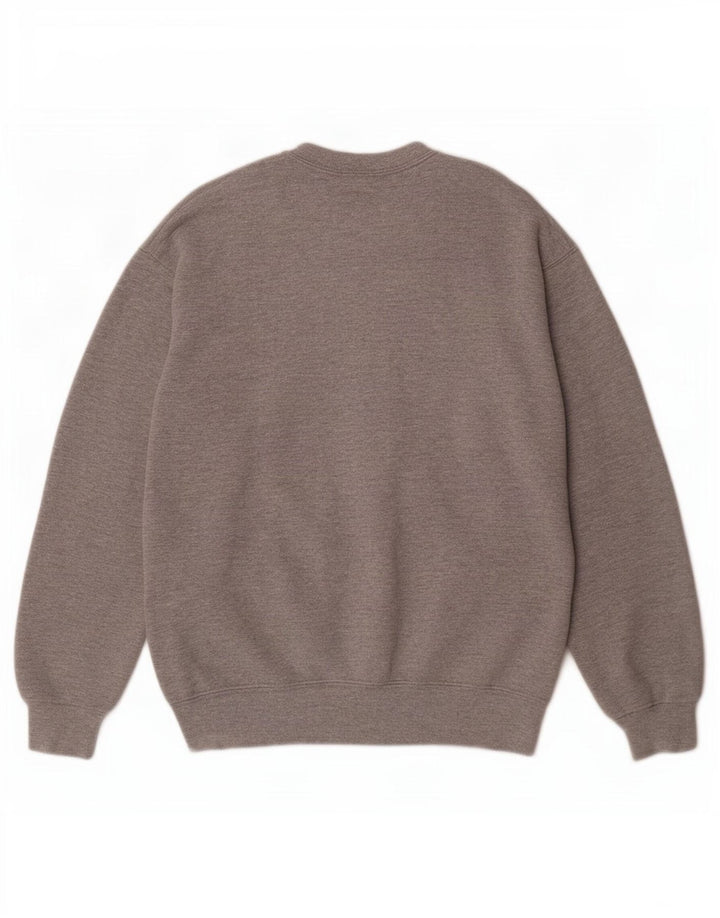 Lee Womens Sweatshirt Pullover UK 14 Mittelgrau meliert Baumwolle