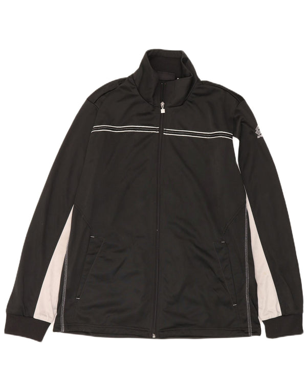 Lotto Herren-Trainingsanzug-Top-Jacke XL, schwarzes Polyester