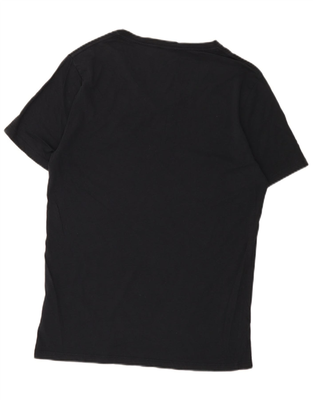 Reiss Herren T-Shirt Top Medium Schwarz Baumwolle