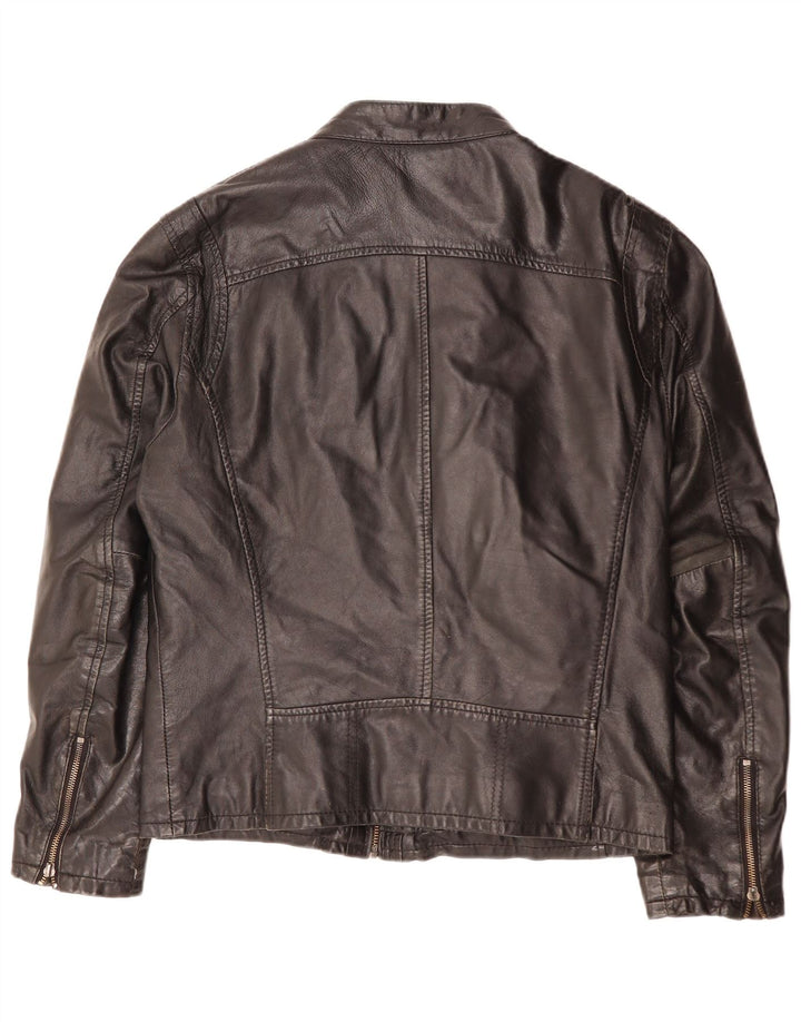 Gypsy Damen Lederjacke UK 16 Großes schwarzes Leder