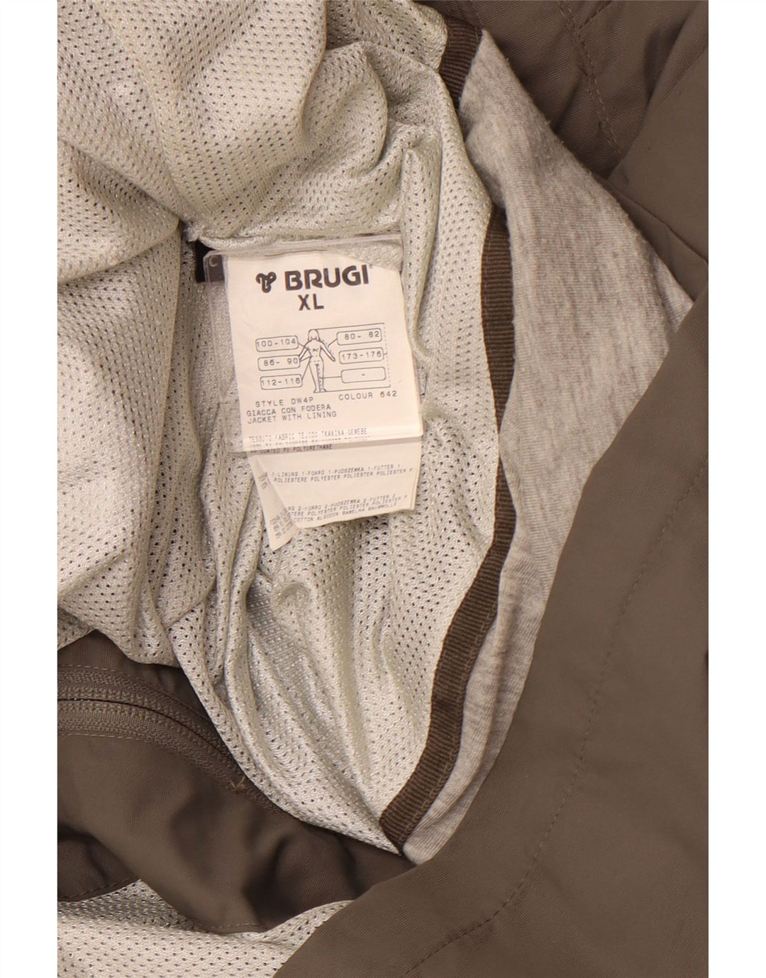 BRUGI Damen Regenjacke mit Kapuze UK 18 XL Grau Polyamid