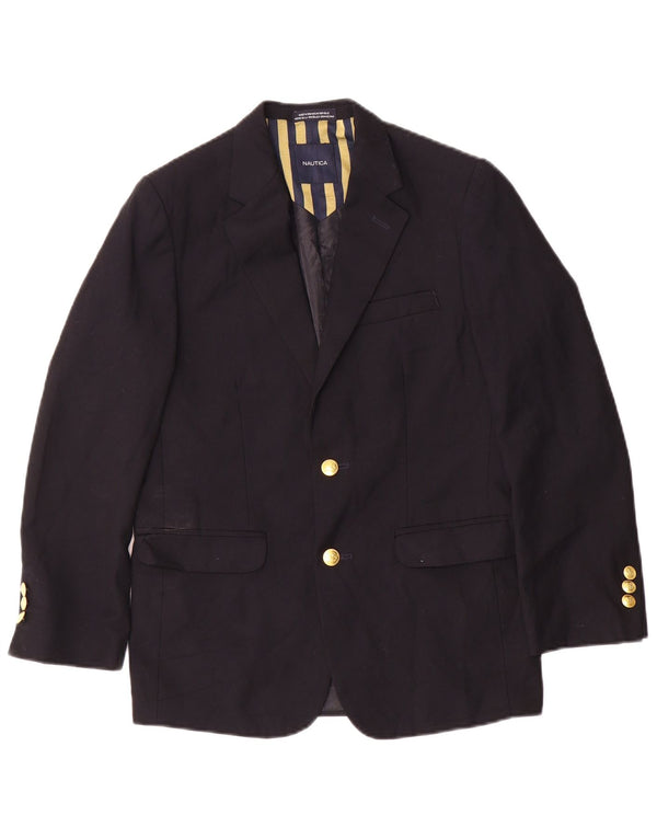 Nautica Jungen-Blazerjacke mit 2 Knöpfen, 13–14 Jahre, schwarzes Polyester