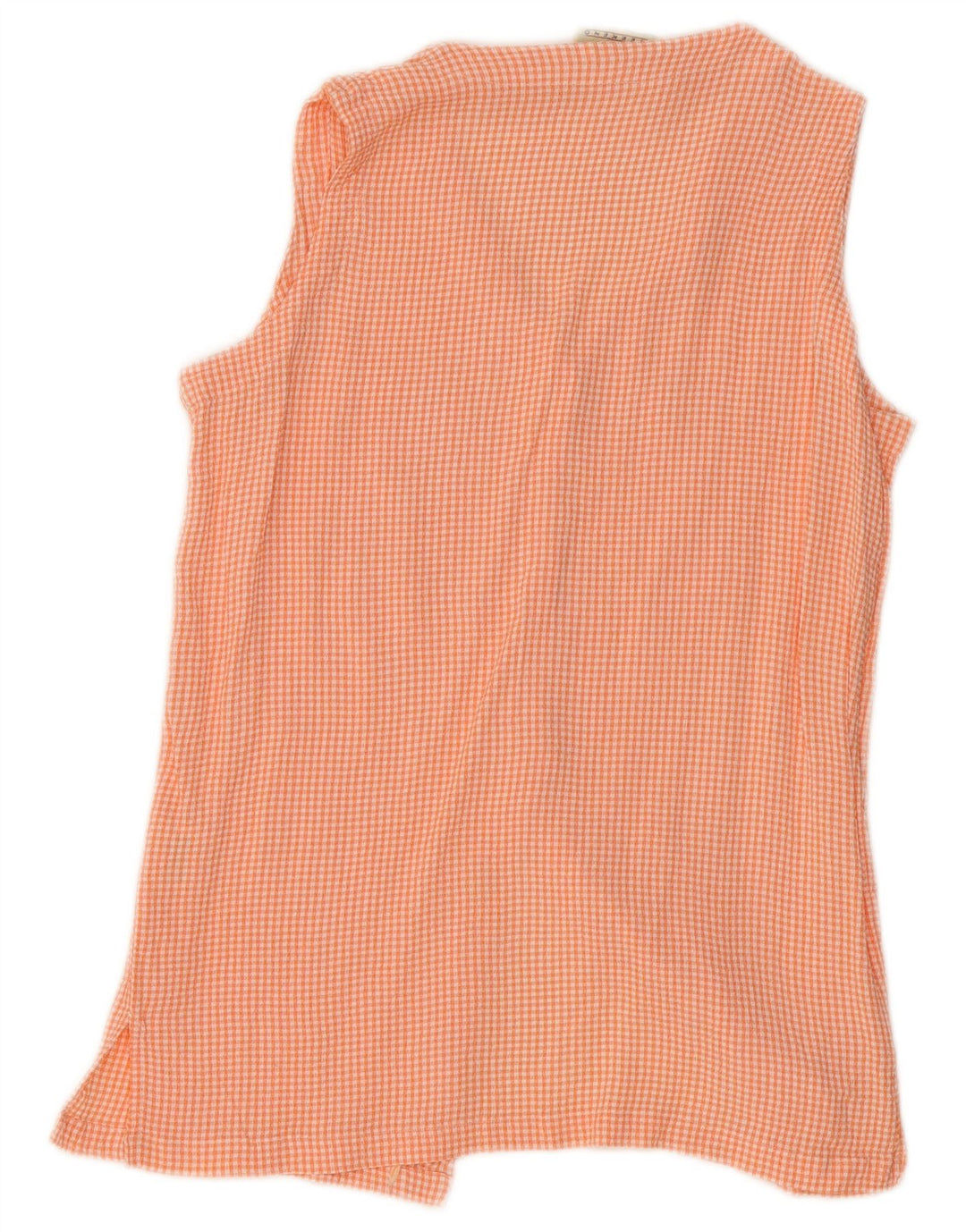 Sara Glenzer Damen Wochenend-Hemdbluse IT 44 Mittelorange Gingham