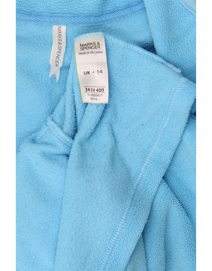 Marks & Spencer Damen Fleecejacke UK 14 Large Blau Polyester