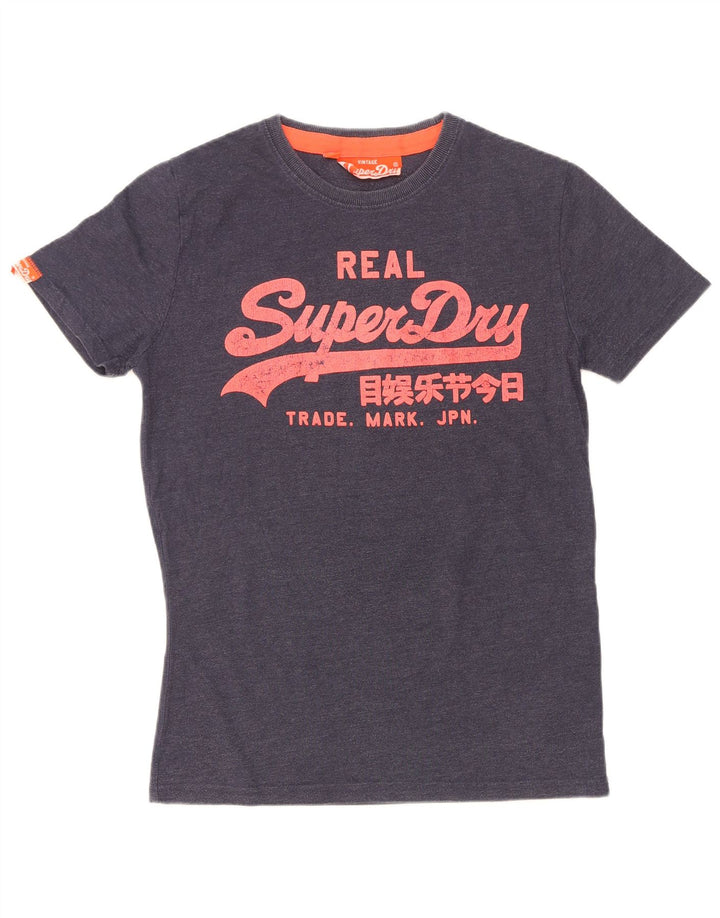 Superdry Herren-T-Shirt mit Grafik, Größe S, Marineblau, Baumwolle