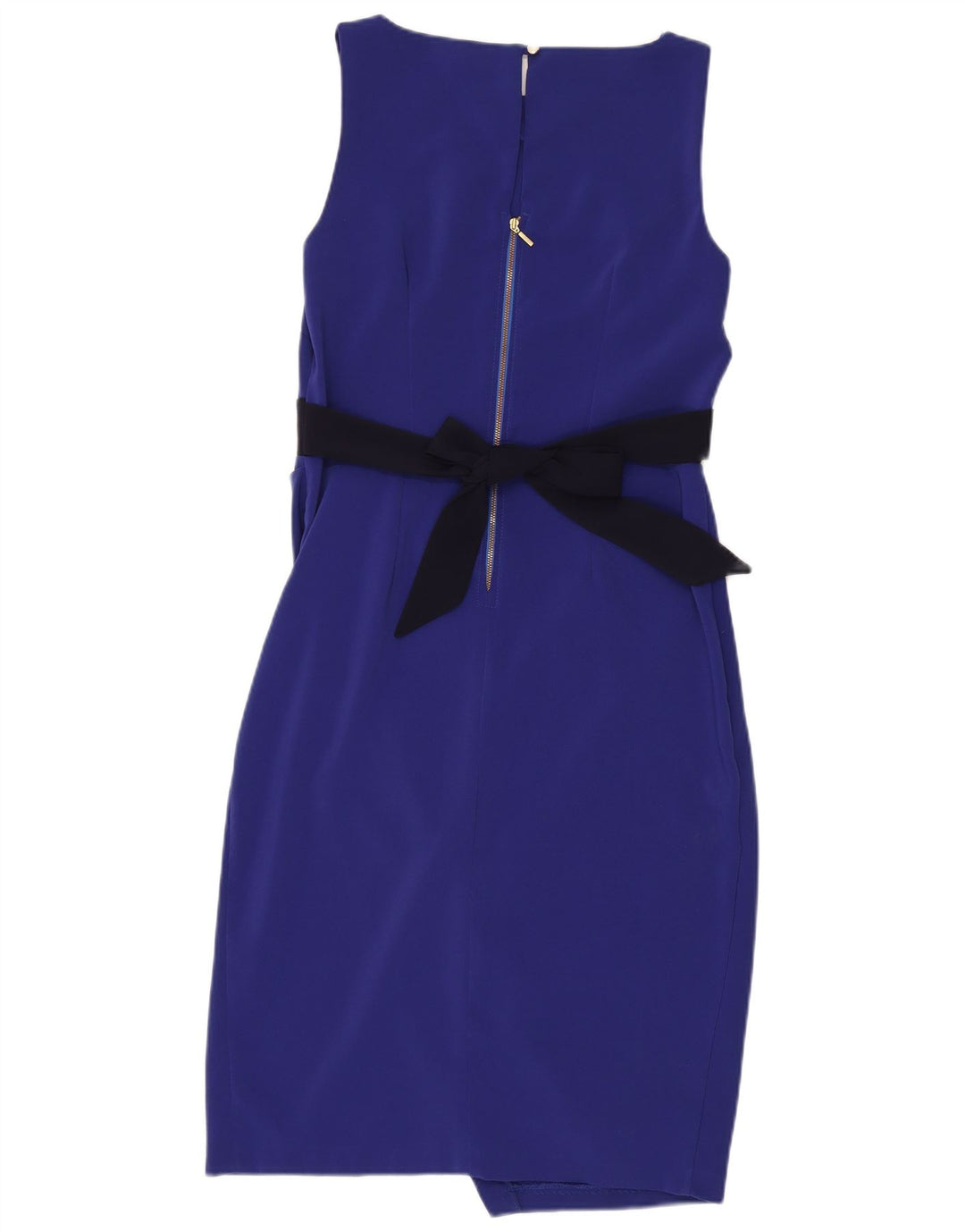 CLOSET Damen Ärmelloses, figurbetontes Kleid UK 14 Mittelblaues Polyester
