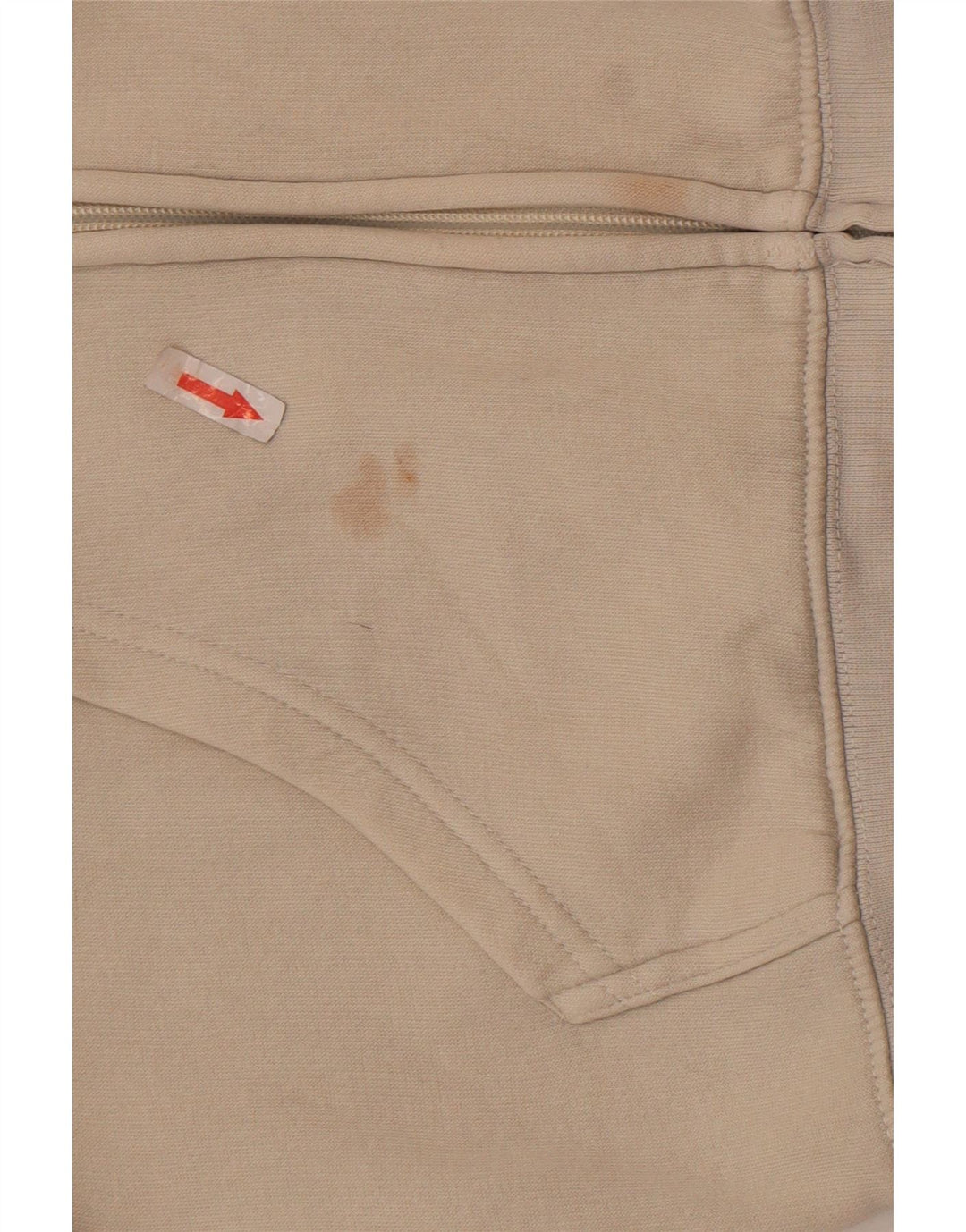 Champion Herren-Kapuzenpullover mit grafischem Reißverschluss, mittlere, cremefarbene Baumwolle