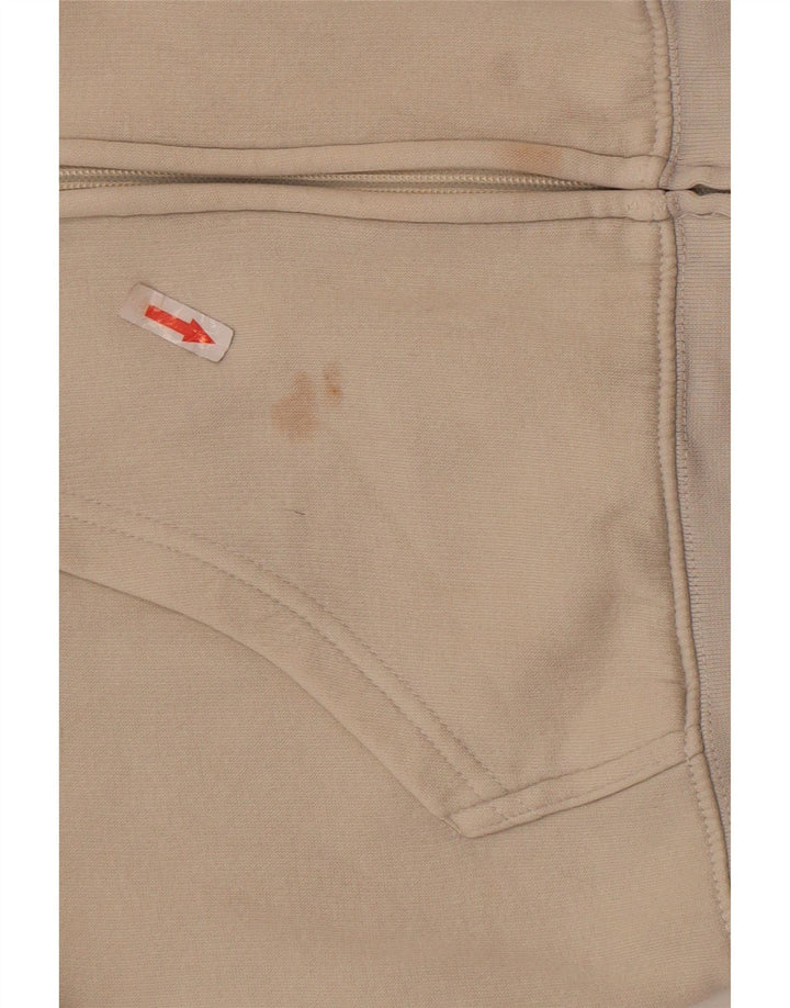 Champion Herren-Kapuzenpullover mit grafischem Reißverschluss, mittlere, cremefarbene Baumwolle