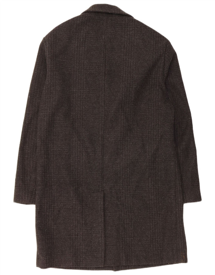 Zara Herrenmantel UK 40 Large Schwarz Polyester