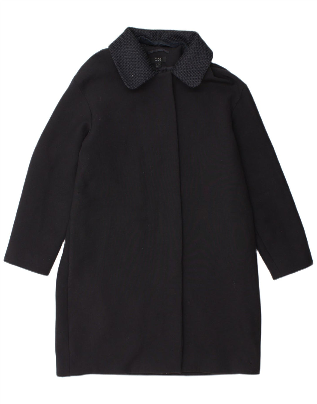 COS Damenmantel EU 38 Mittelmarineblaues Polyester