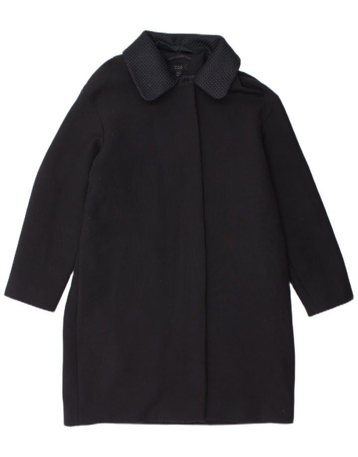 COS Damenmantel EU 38 Mittelmarineblaues Polyester
