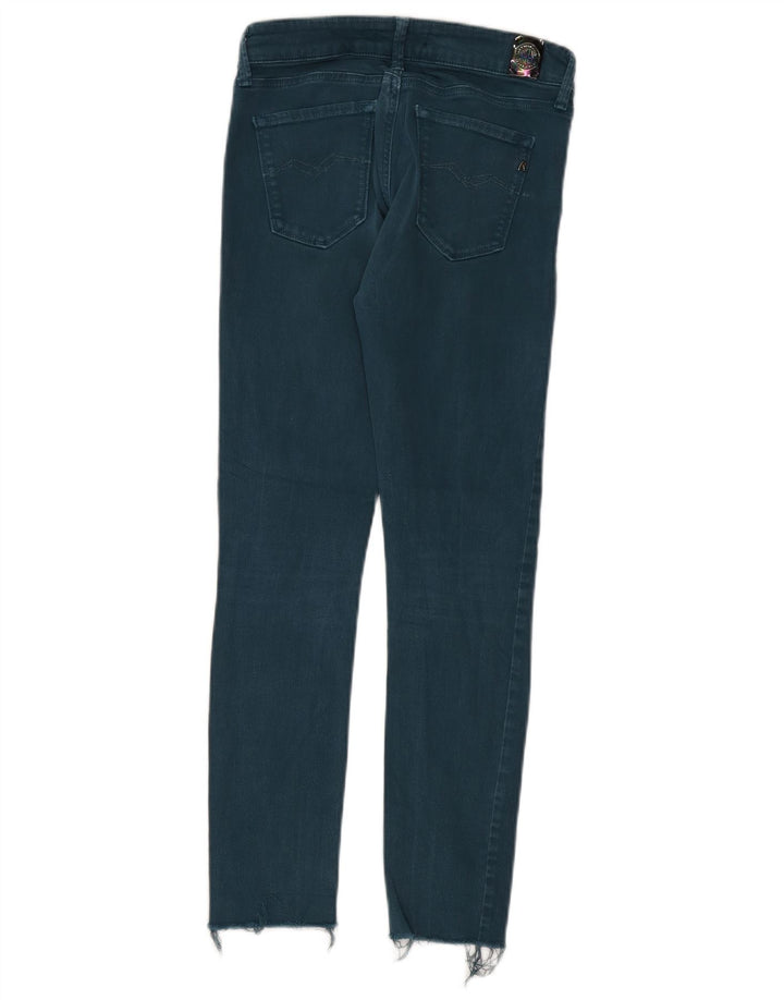 Replay Damen Luz Slim Jeans W25 L27 Blaue Baumwolle