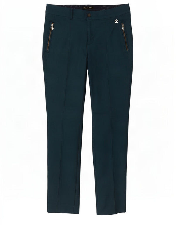 Massimo Dutti Damen Slim Freizeithose EU 38 Small W28 L29 Grün