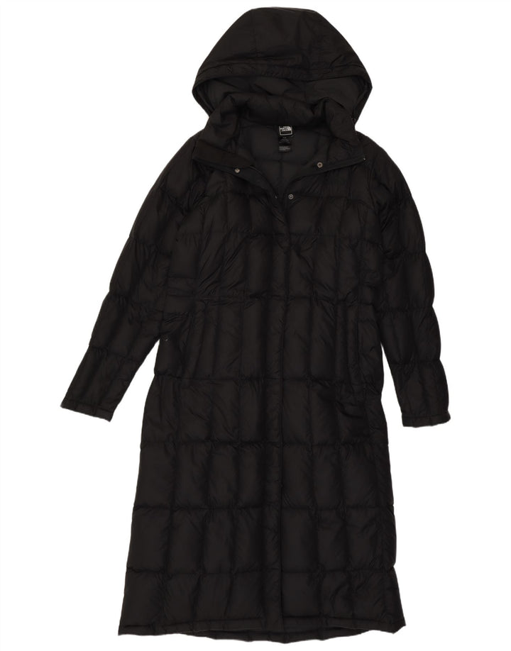 The North Face Womens Hooded Longline Wattierter Mantel UK 12 Medium Schwarz