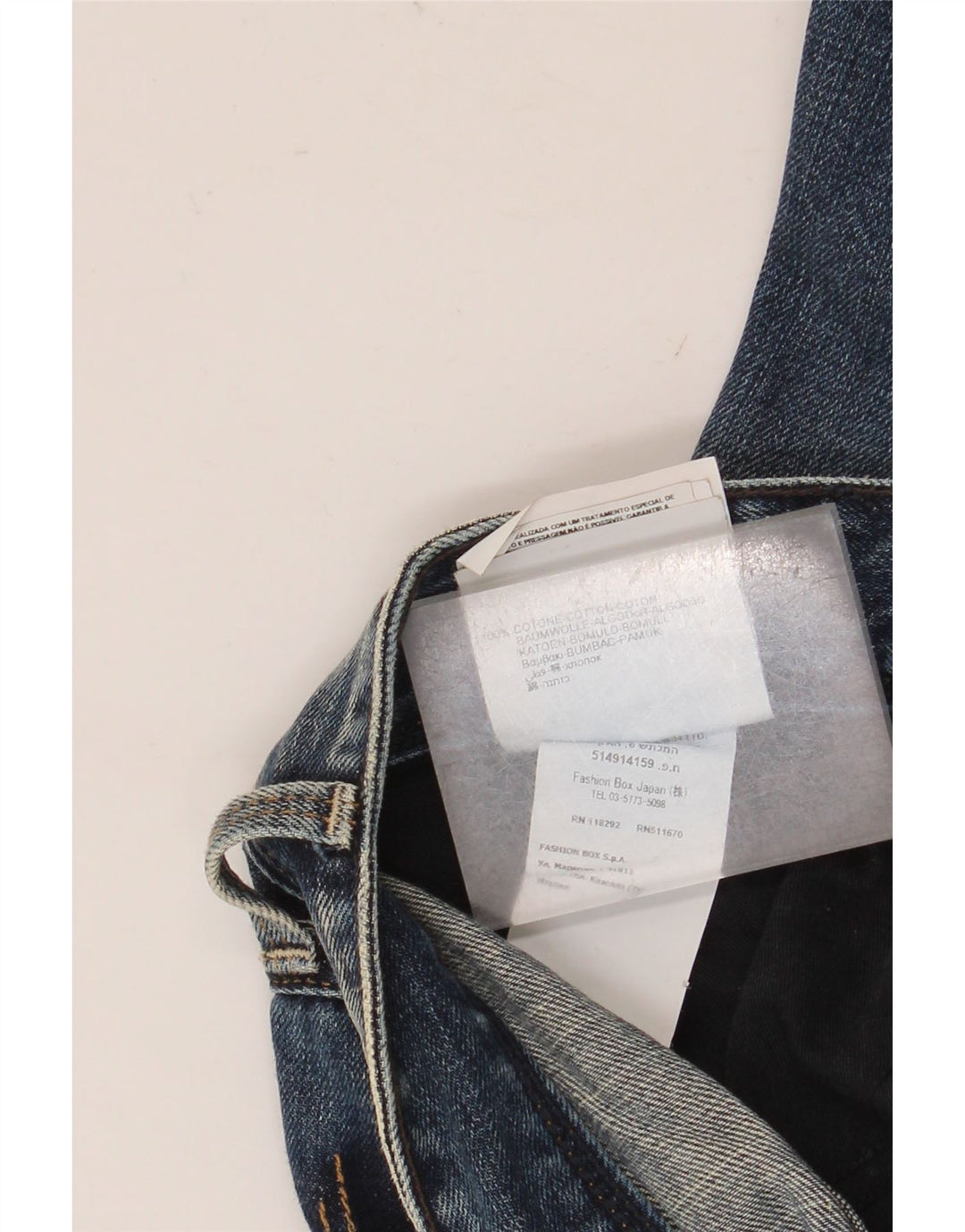 Replay Damen Distressed Slim Jeans W29 L32 Marineblau Baumwolle