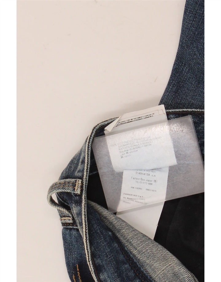 Replay Damen Distressed Slim Jeans W29 L32 Marineblau Baumwolle