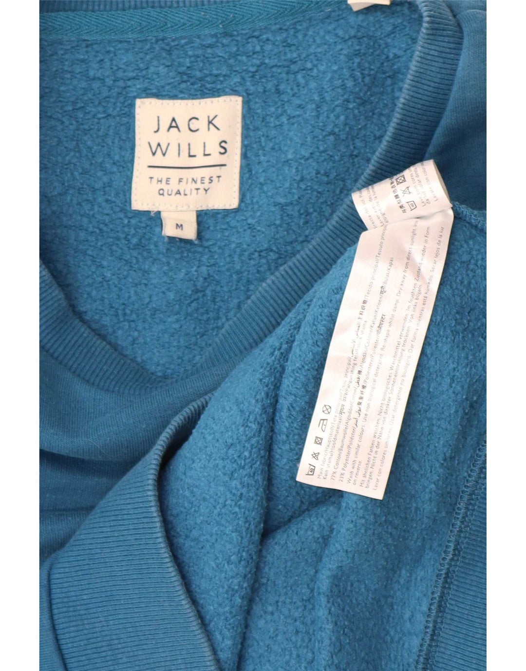 Jack Wills Herren-Sweatshirt-Pullover aus mittelblauer Baumwolle