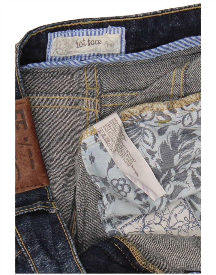 FAT FACE Damen-Cropped-Jeans, UK 14, Größe L, W34, L24, Marineblau, Baumwolle