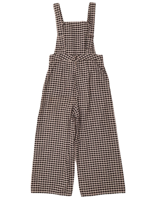 Topshop Damen Latzhose UK 10 Small W28 L23 Black Gingham