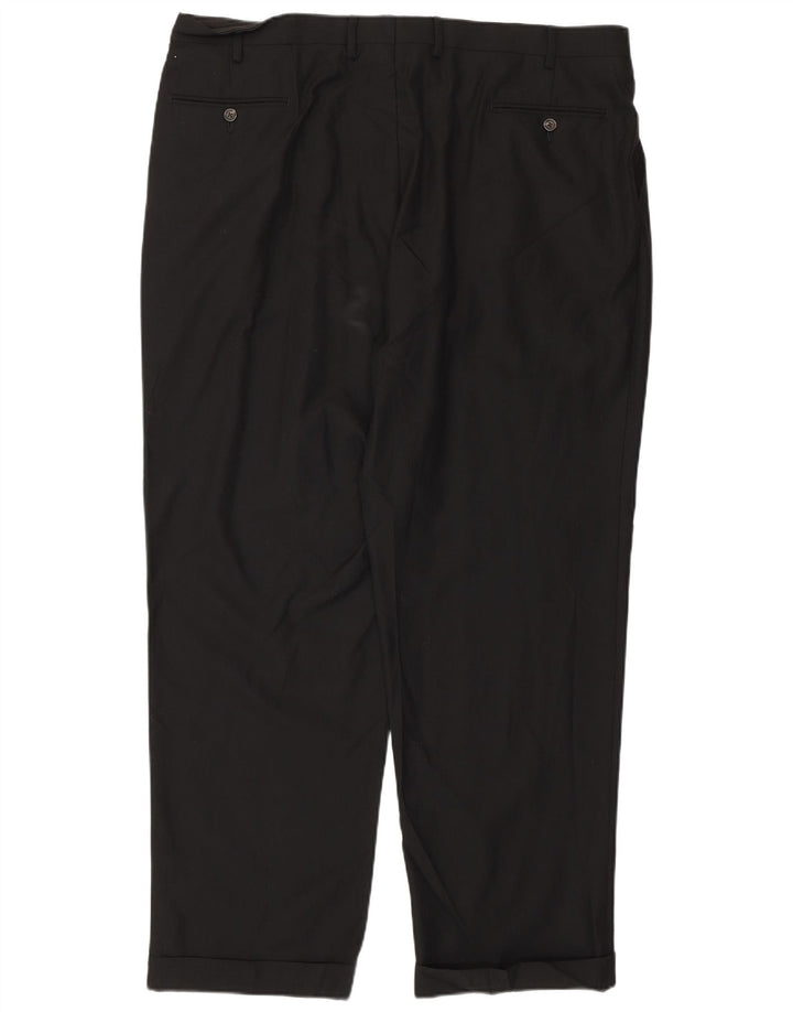 Izod Mens Pegged Suit Hose W42 L32 Schwarzes Polyester