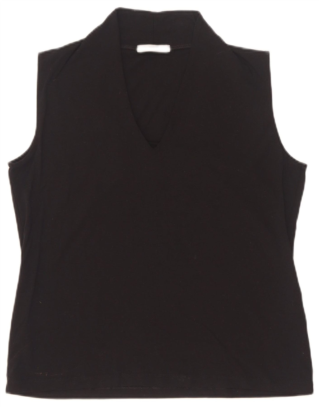 Marks & Spencer Damen Weste Top UK 16 Large Schwarz Viskose