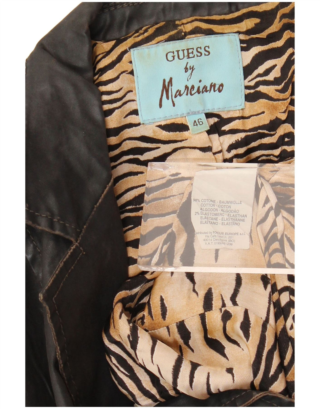 GUESS BY MARCIANO Damen Crop 3-Knopf-Blazerjacke IT 46 Large Schwarz