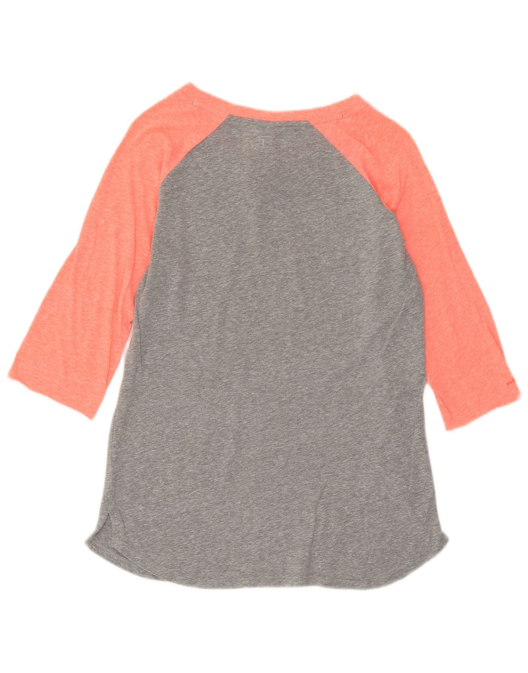 UNDER ARMOUR Damen Heat Gear Graphic Top 3/4 Ärmel UK 12 Mittelgrau